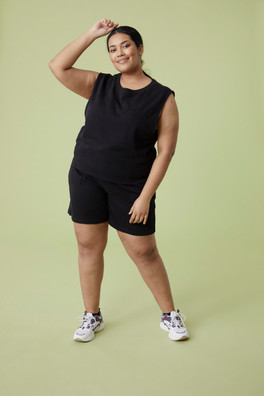 Lunar Womens Oversized Vest - Black