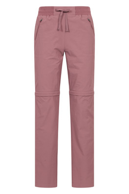 Explorer Womens Zip-Off Trousers - Short Length - Dark Pink