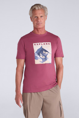Explore Mens T-Shirt - Dark Pink