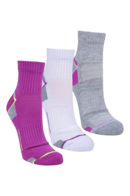 IsoCool Womens Performance Socks 3-Pack - Purple