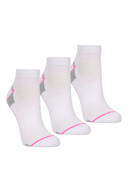 IsoCool Womens Trainer Socks 3-Pack - White