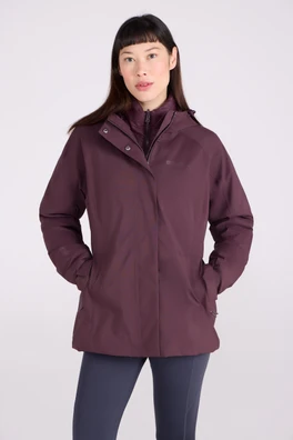 Alaskan Veste courte imperméable 3-en-1 Enfant - Bordeaux Foncé