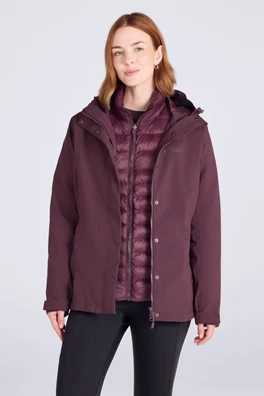 Alaskan Womens 3 in 1 Short Jacket - Dark Burgundy