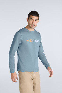 Tommy Mens Graphic Long Sleeve Tee - Blue