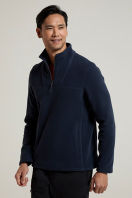 Cedar Men's Half Zip Fleece - Blue