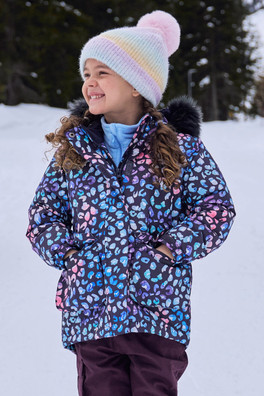 Ranger Printed Kids Water Resistant Jacket - Navy
