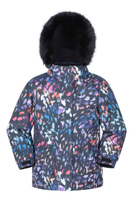 Ranger Printed Kids Water Resistant Jacket - Jet Black