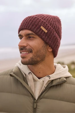 Codi Mens Knit Beanie - Dark Brown