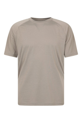 Mens Quick Dry Active T-Shirt - Dark Beige