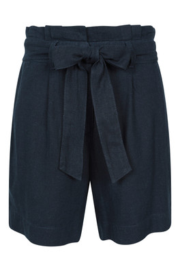 Oatley Womens Linen Blend Shorts - Navy