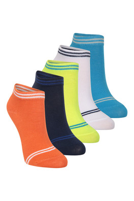 Kids IsoCool Trainer Socks – 5 Pack - Orange