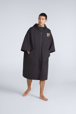 Misty Mens Fleece Lined Changing Robe - Jet Black