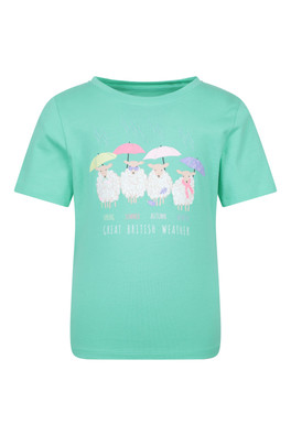 British Weather Kids T-Shirt - Bright Green