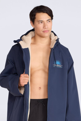 Hazey Mens Waterproof Beach Parka - Navy
