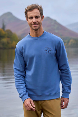 Circle Mountain Crew Neck Sweatshirt - Blue