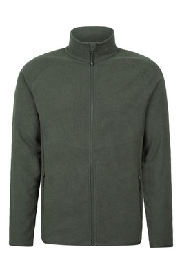 Milburn Mens Grid Fleece - Khaki