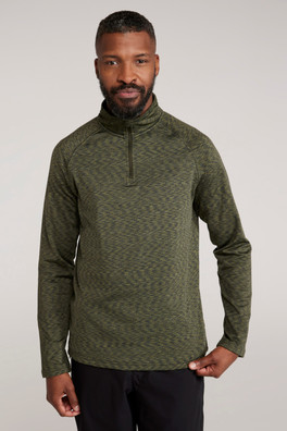 Power Mens Half Zip Midlayer - Khaki