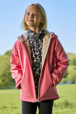 Arctic Kids Borg-Lined Softshell Jacket - Light Pink