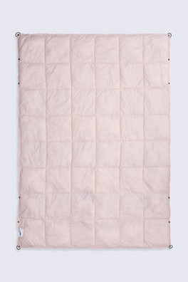 Printed Packaway Quilted Blanket - Beige