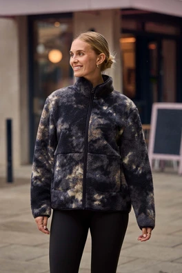 Hennie Womens Printed Borg Jacket - Blue