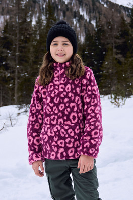 Ember Printed Kids Sherpa Fleece - Pink