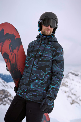 Veste De Neige Imprimée Homme Laxx - Gris Carbone