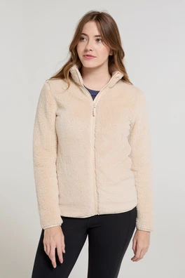 Teddy Womens Full-Zip Fleece - Beige