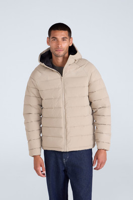 Light Cloud Cosi Hooded Mens Padded Jacket - Taupe