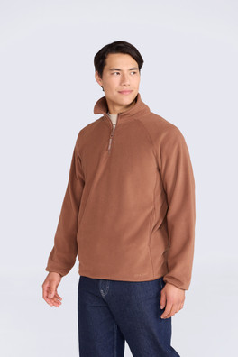 Stockholm Mens Half-Zip Fleece - Rust