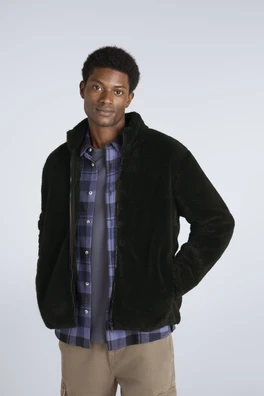 Teddy Mens Fleece Jacket - Jet Black