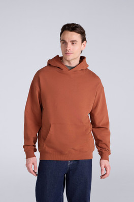 Icon Mens Drop Shoulder Hoodie - Rust