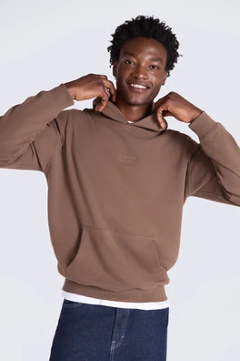 Icon Mens Drop Shoulder Hoodie - Brown