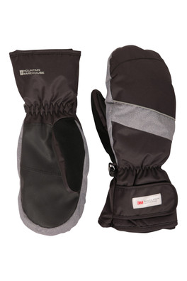 Pinnacle Extreme Mens Waterproof Ski Mittens - Grey
