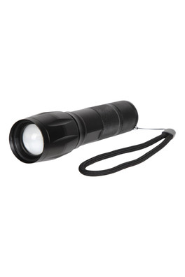 Adjustable Focus LED Torch - Black