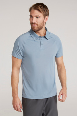Hit Mens Lightweight IsoCool Polo - Light Blue