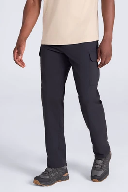 Delta Mens Cargo Stretch Trousers - Black