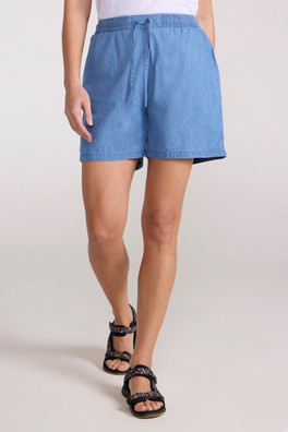 Astra Womens Chambray Shorts - Navy