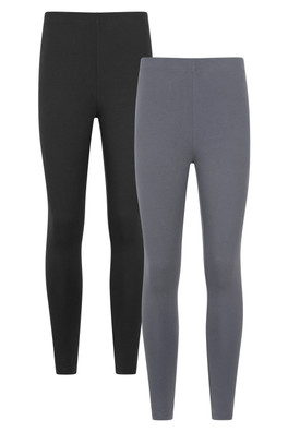 Womens Cotton Blend Leggings Multipack - Grey