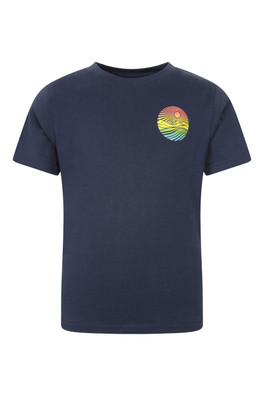 Ombre Sunset Kids Tee - Navy