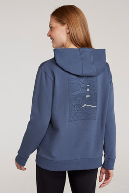 Sweat Capuche Imprimé Femme Lighthouse - Bleu