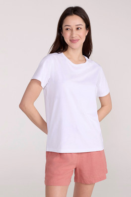 Basic Womens Relaxed Fit T-Shirt - White