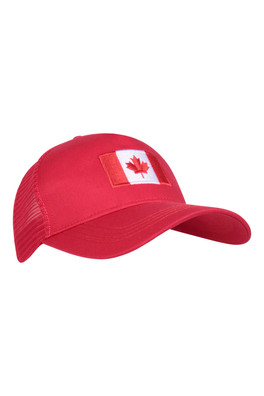 Canada Flag Mens Trucker Cap - Red