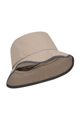 Packable Water-resistant Mens Bucket Hat - Beige