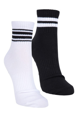 Grippi Womens Exercise Sock - 2PK - White