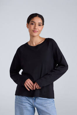 Ashleigh Womens Long Sleeve Top - Black