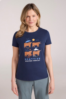 Scottish Weather Womens T-Shirt - Navy