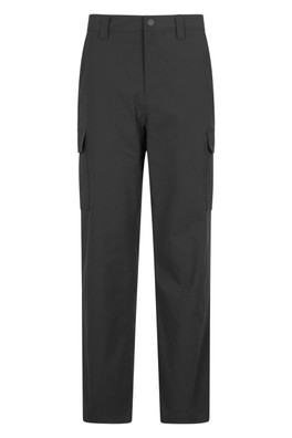 Delta Mens Cargo Stretch Trousers - Short Length - Black
