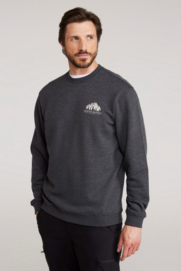 Sweatshirt Homme Imprimé Adventure Mountain - Gris Carbone