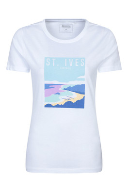 St Ives Graphic Womens Short Sleeve Tee - White