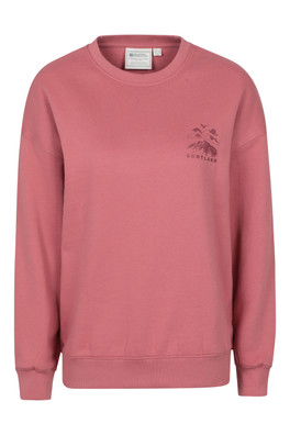 Womens Scotland Graphic Sweatshirt - Light Pink
